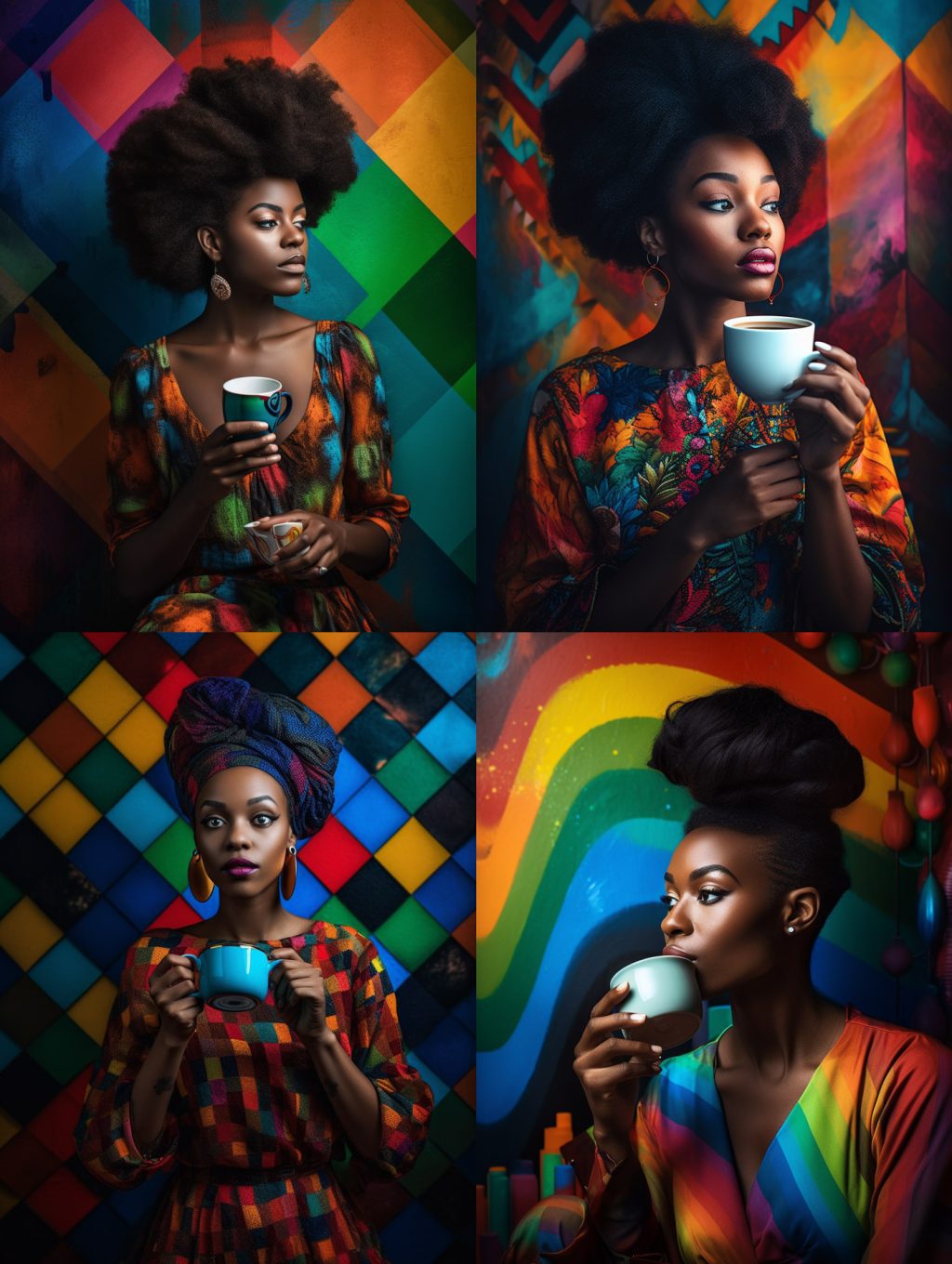 黑人女性模特封面Midjourney关键词