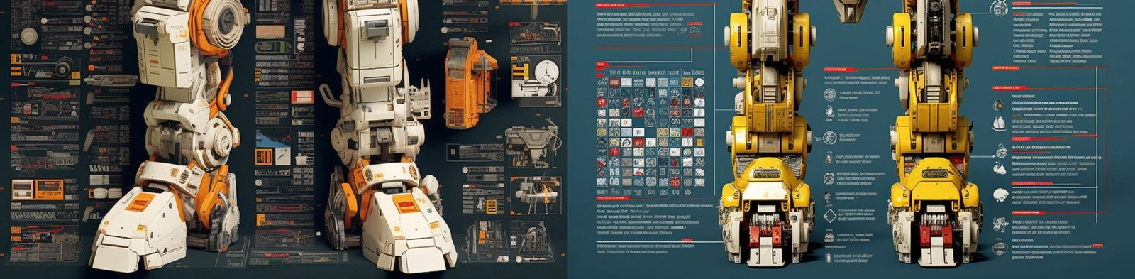 高达机器人零件模型Midjourney关键词