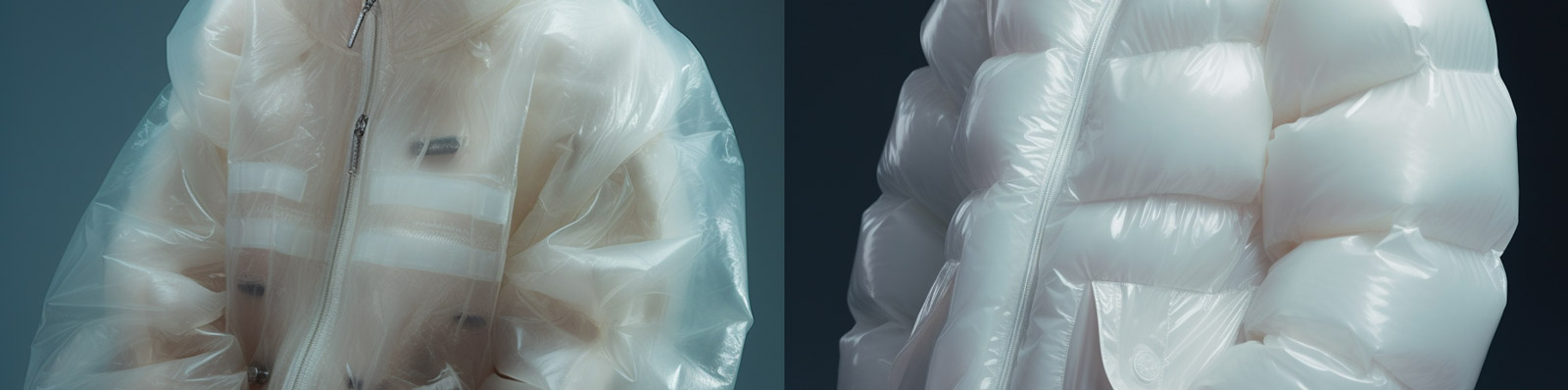 时尚全息透明羽绒服Midjourney关键词