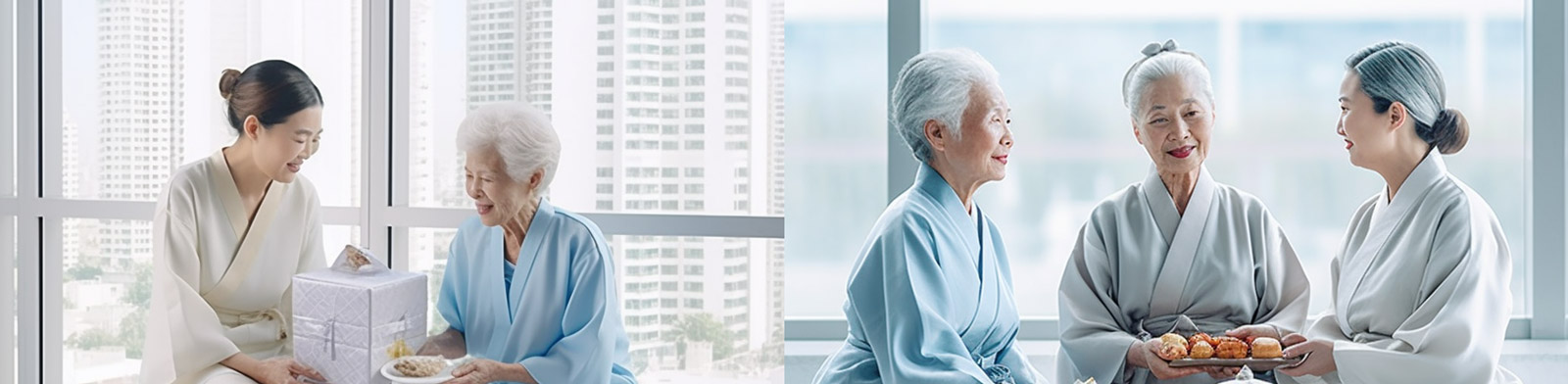 老年人礼物聚会海报Midjourney关键词