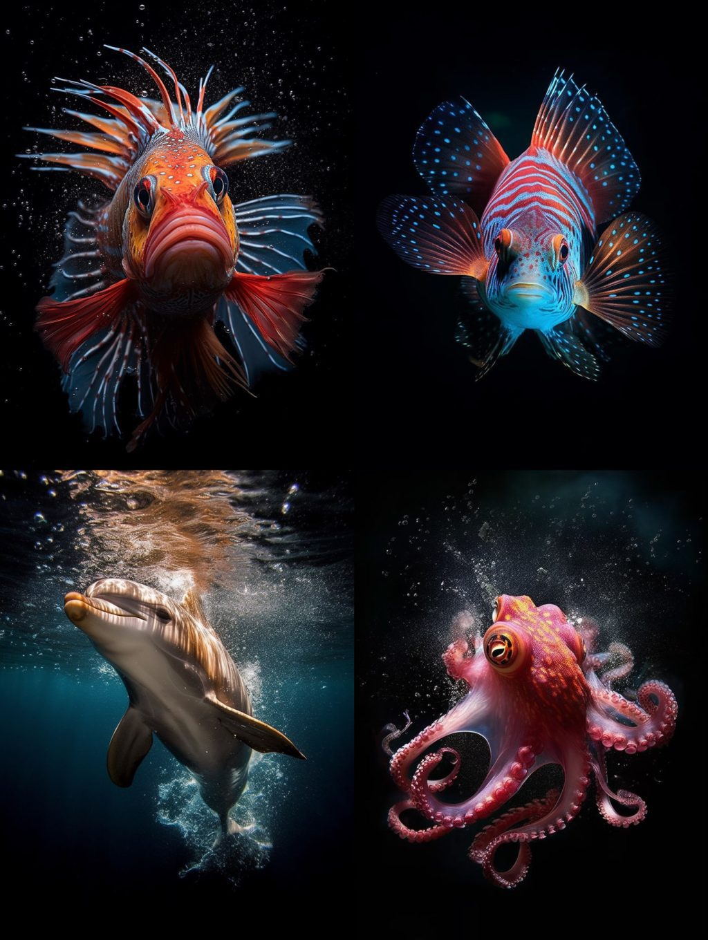 创意水下动物摄影Midjourney关键词