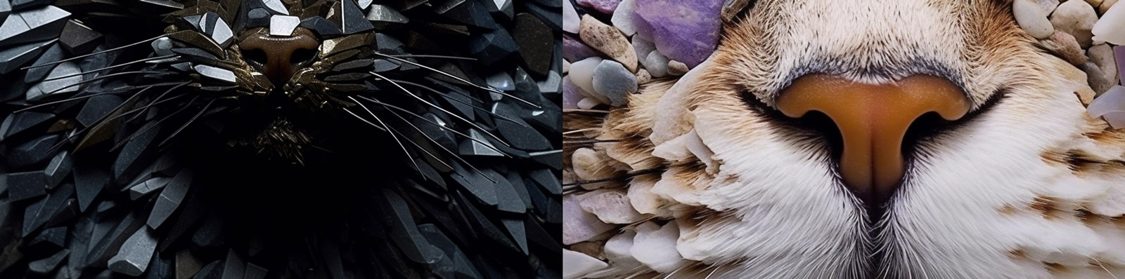 创意石头猫咪特写Midjourney关键词