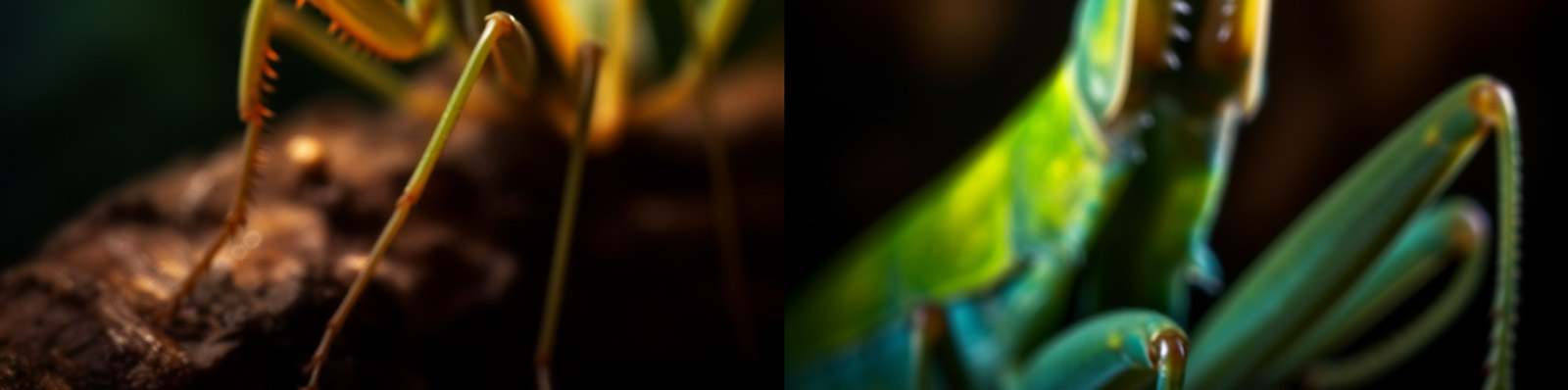 自然螳螂特写照片Midjourney关键词
