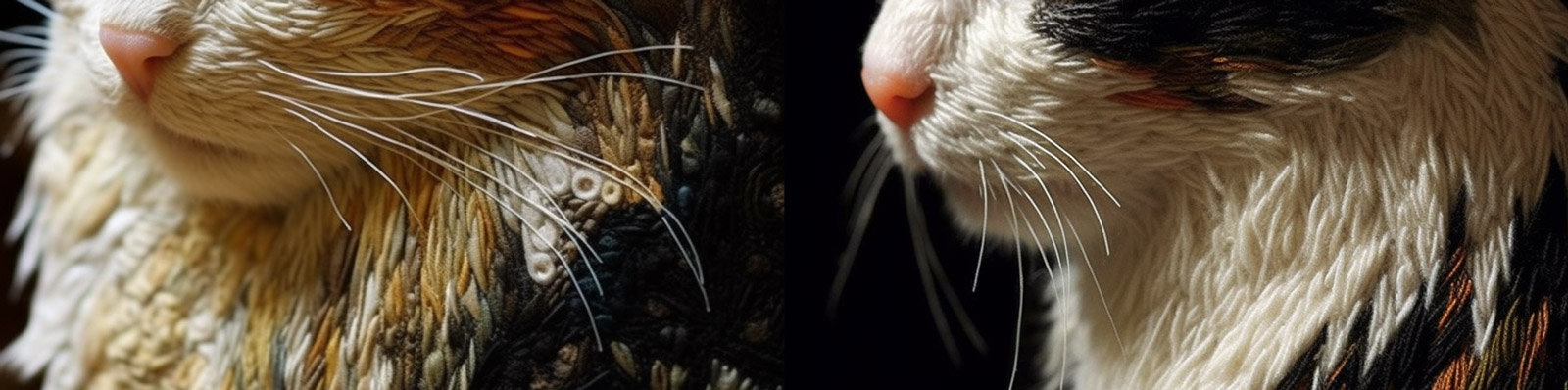 3D刺绣印花猫Midjourney关键词