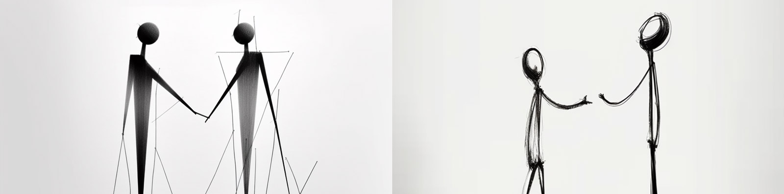 手绘简笔画线条人物Midjourney关键词