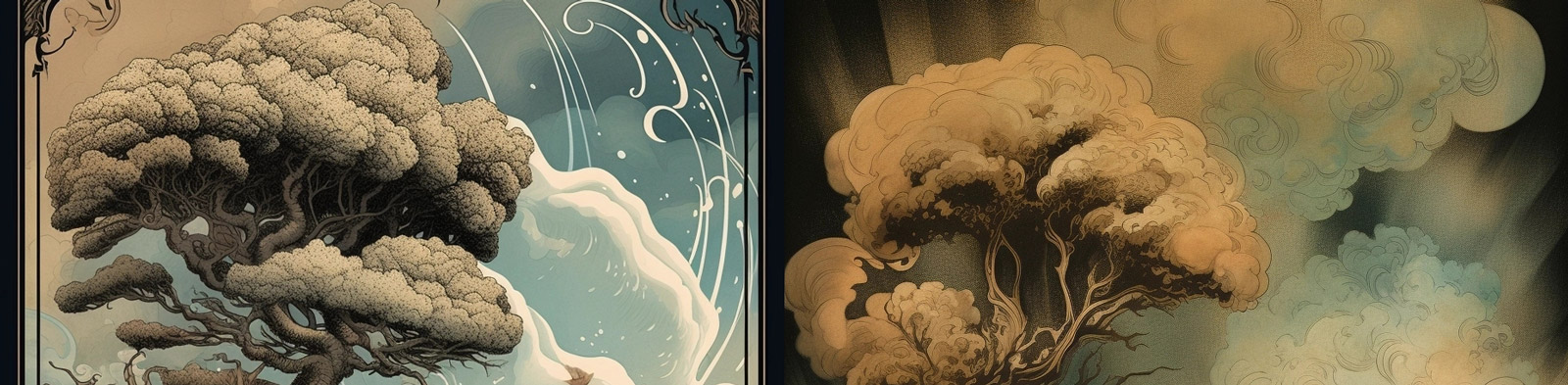 抽象海岸艺术油画Midjourney关键词