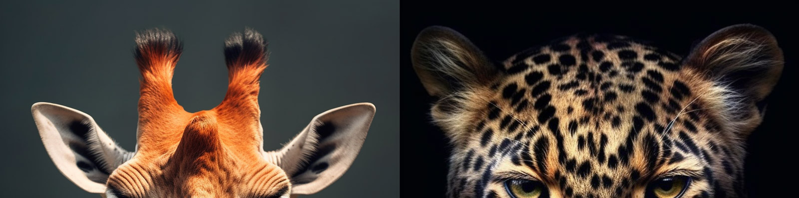 长颈鹿猎豹动物摄影midjourney关键词