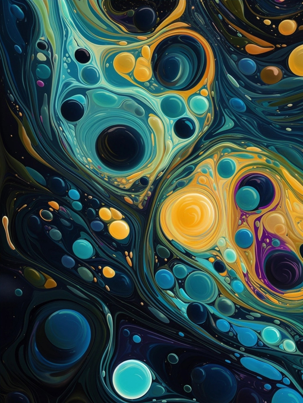 油漆液体流体风格背景素材midjourney关键词 - Ai宇宙吧--Ai宇宙吧-