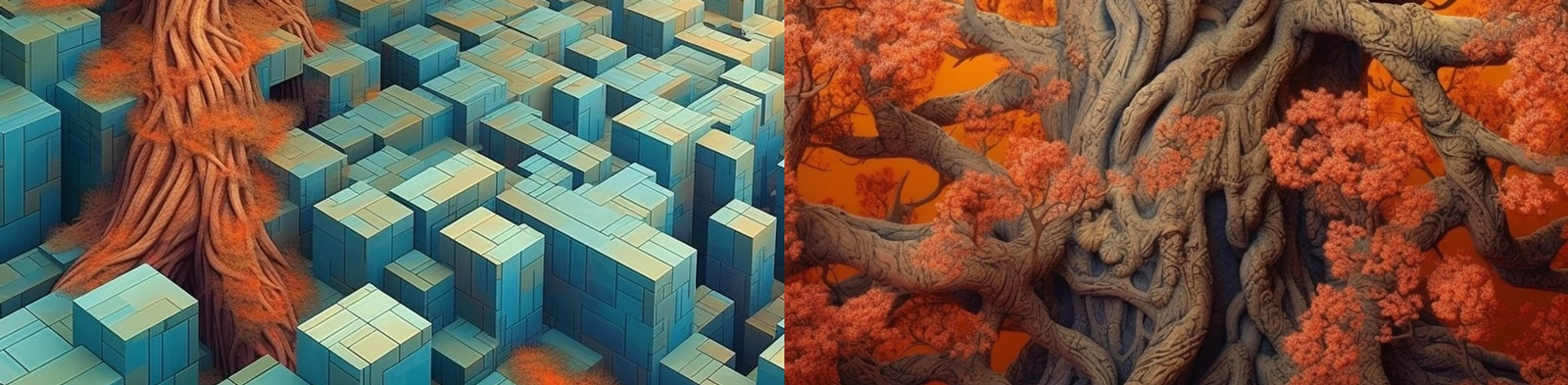 3D立体艺术树木Midjourney关键词