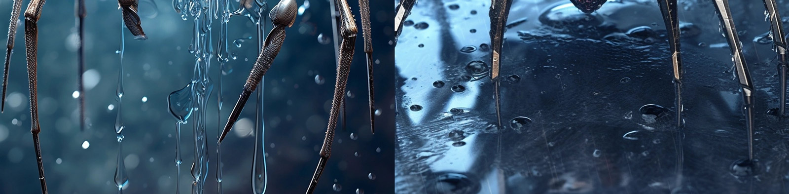 蓝色蜘蛛机械模型Midjourney咒语