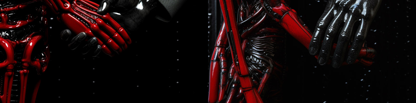 哥特电影外星人握手Midjourney关键词