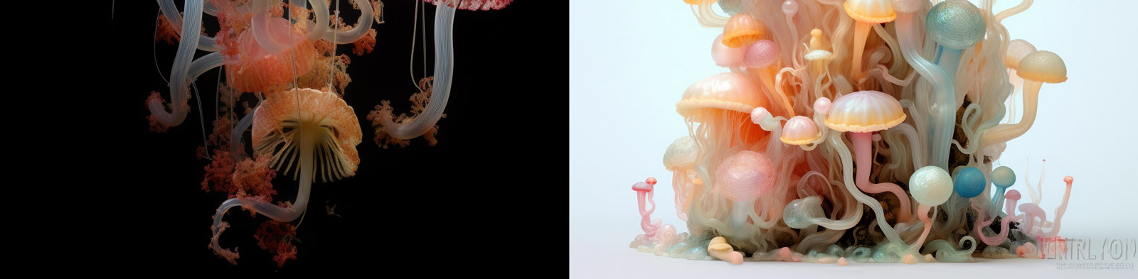 洛可可半透明水母Midjourney关键词