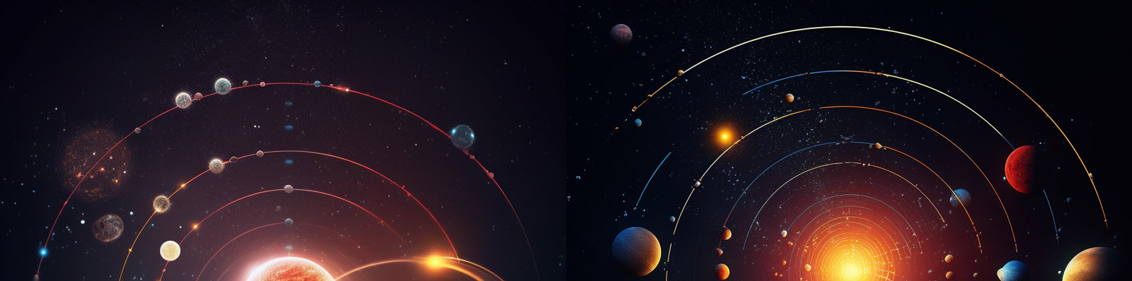 科幻太空环绕星系Midjourney关键词