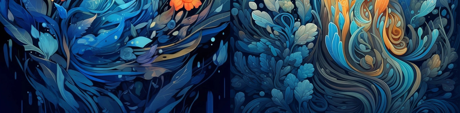 蓝色抽象艺术麋鹿Midjourney关键词