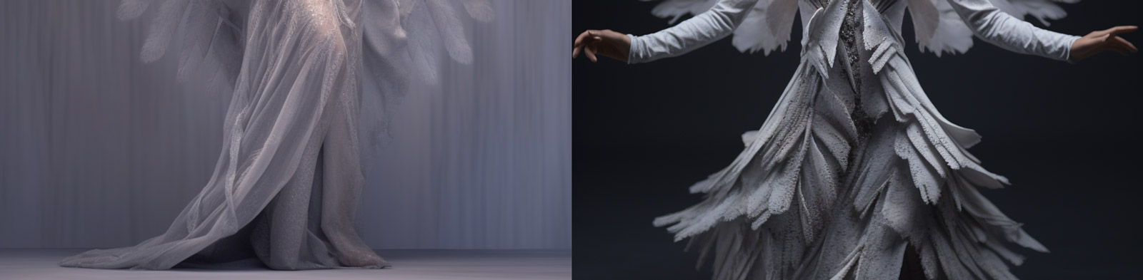 艺术天使翅膀女孩摄影Midjourney关键词