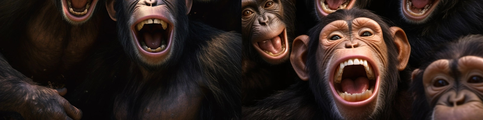 黑猩猩猴子自拍照片Midjourney关键词