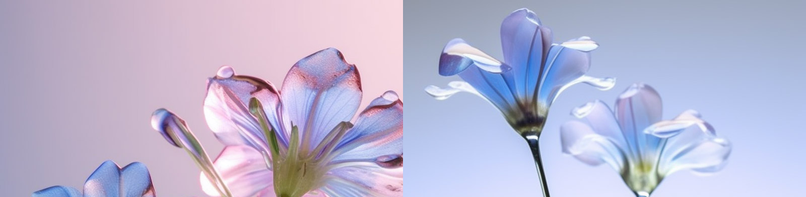 透明玻璃鲜花植物模型Midjourney关键词