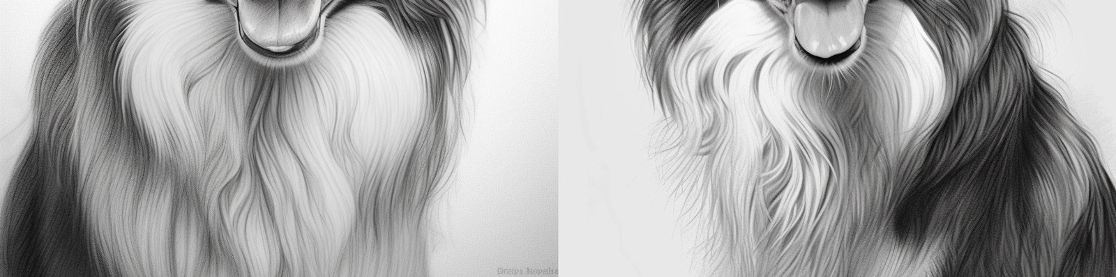 牧羊犬铅笔素描画Midjourney关键词