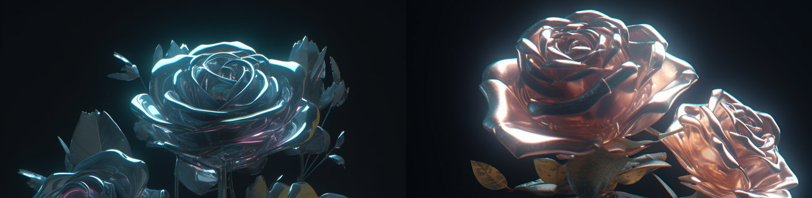 透明玻璃罩玫瑰花Midjourney关键词