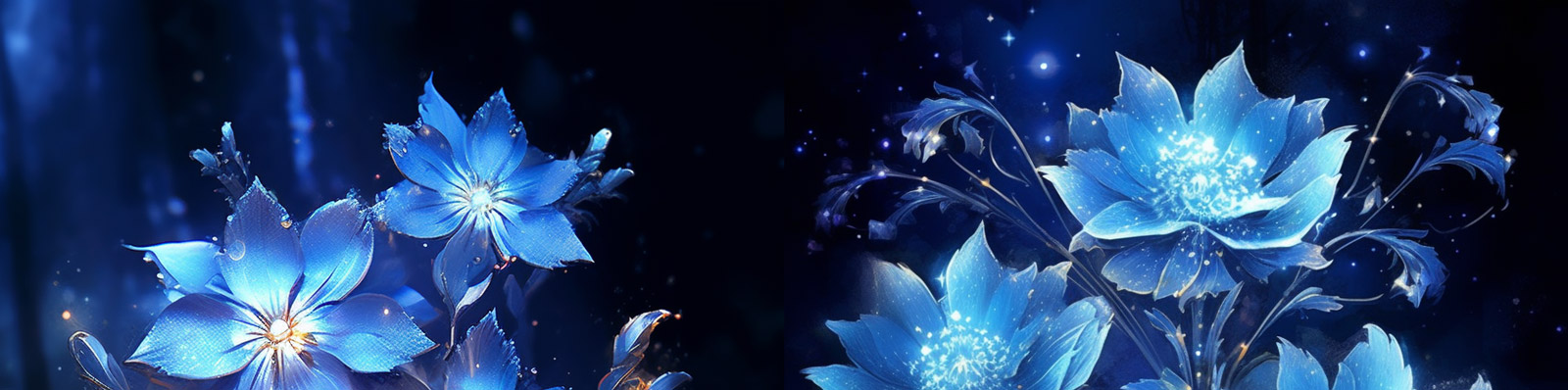 唯美蓝色鲜花女孩midjourney关键词