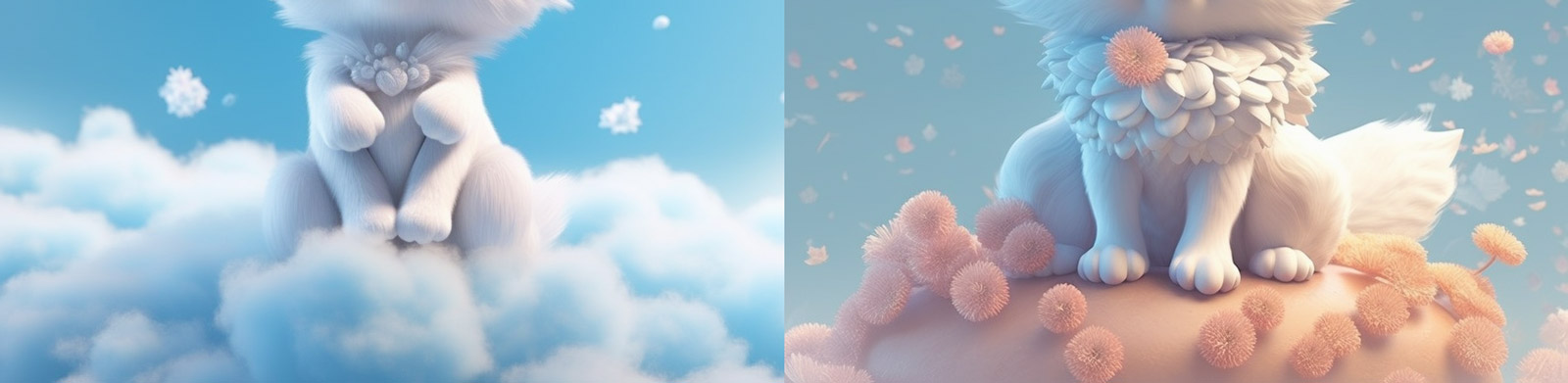 可爱卡通小狐狸midjourney关键词