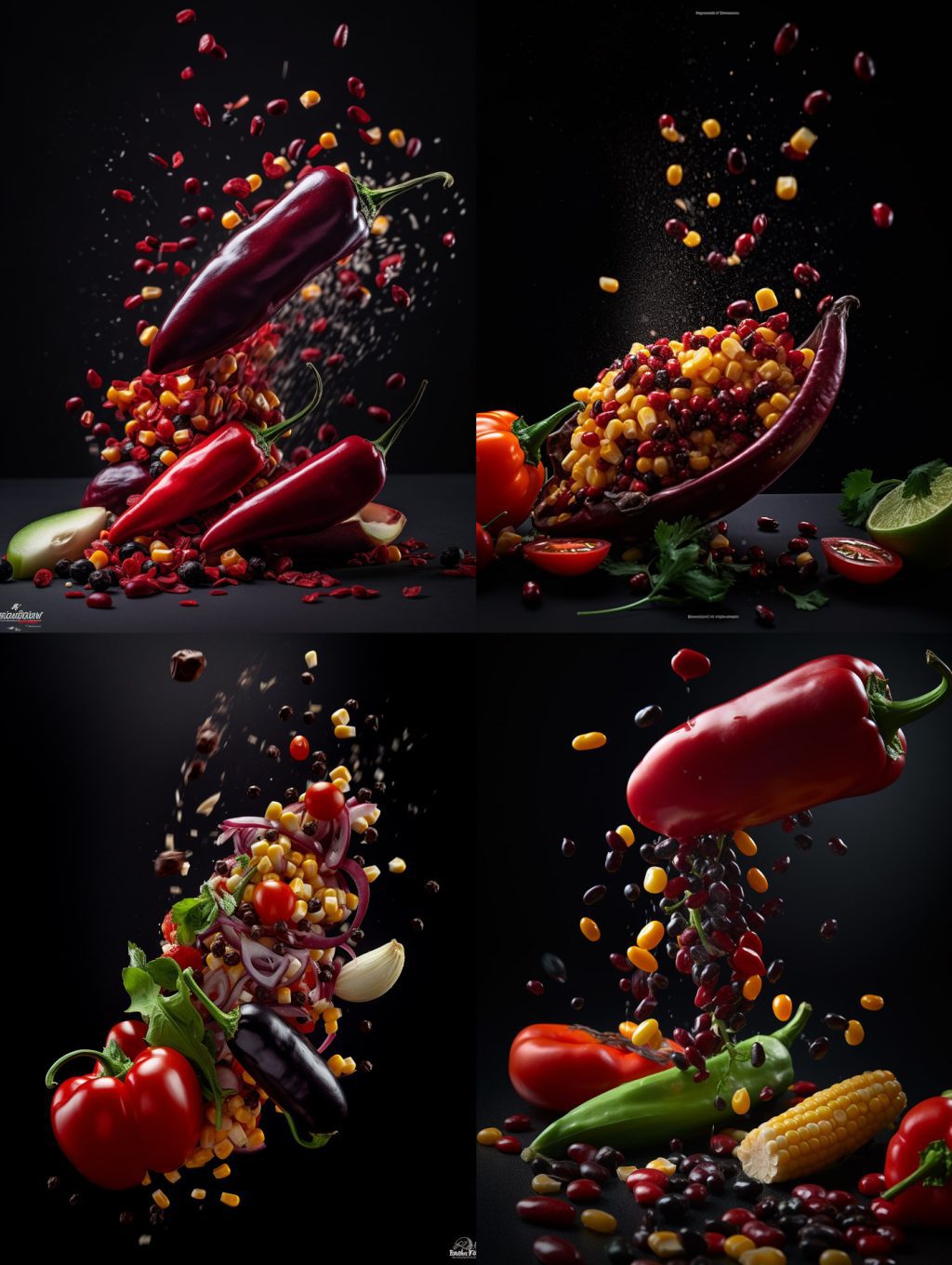 新鲜食材蔬菜广告拍摄midjourney关键词