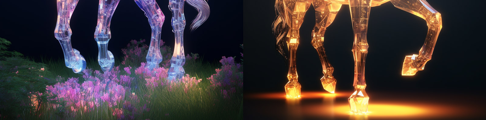 美丽水晶小马模型Midjourney关键词