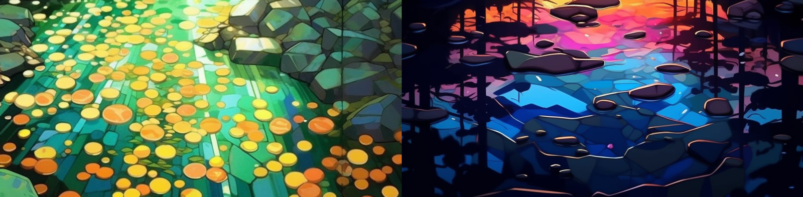 极简主义森林美景绘画Midjourney关键词