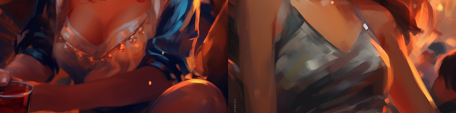 派对上的微笑女孩midjourney关键词