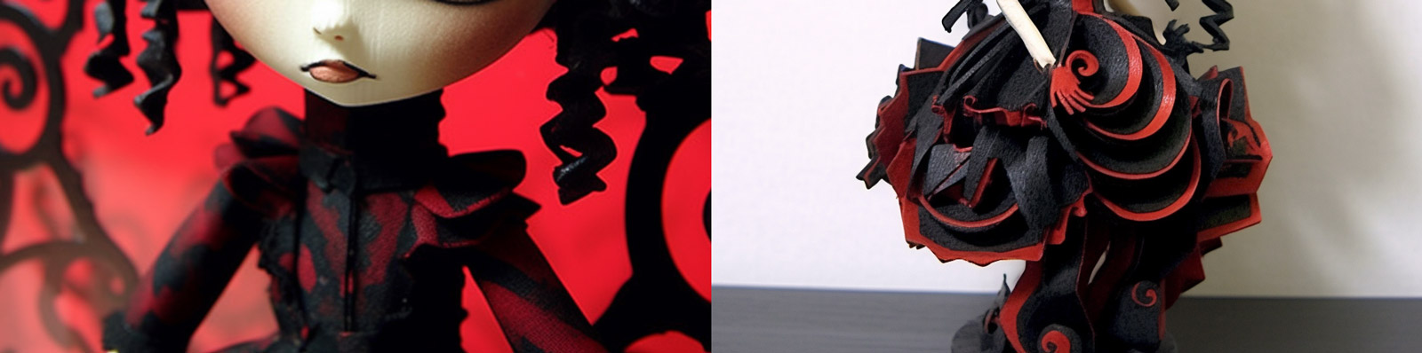 摇滚哥特风女孩形象Midjourney关键词