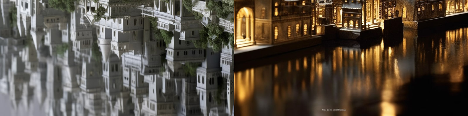 迷你微观建筑模型Midjourney关键词