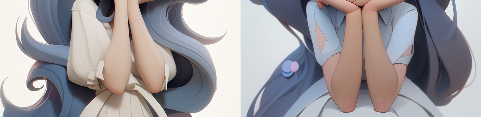 动漫女孩夸张表情midjourney关键词