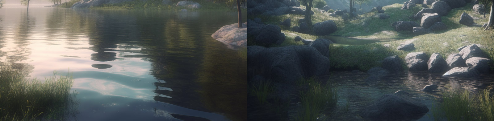 写实自然山水风景midjourney关键词