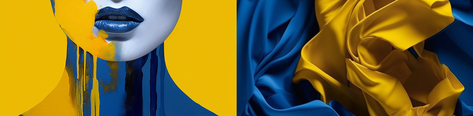 创意蓝色黄色空间海报midjourney咒语