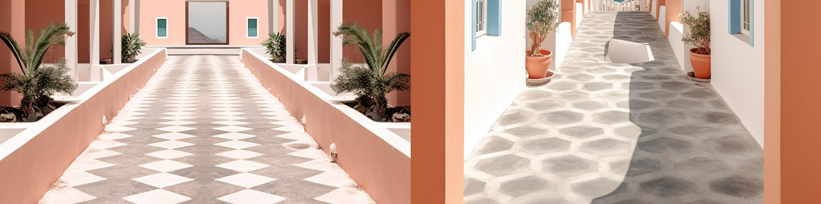 圣托里尼风格建筑Midjourney关键词