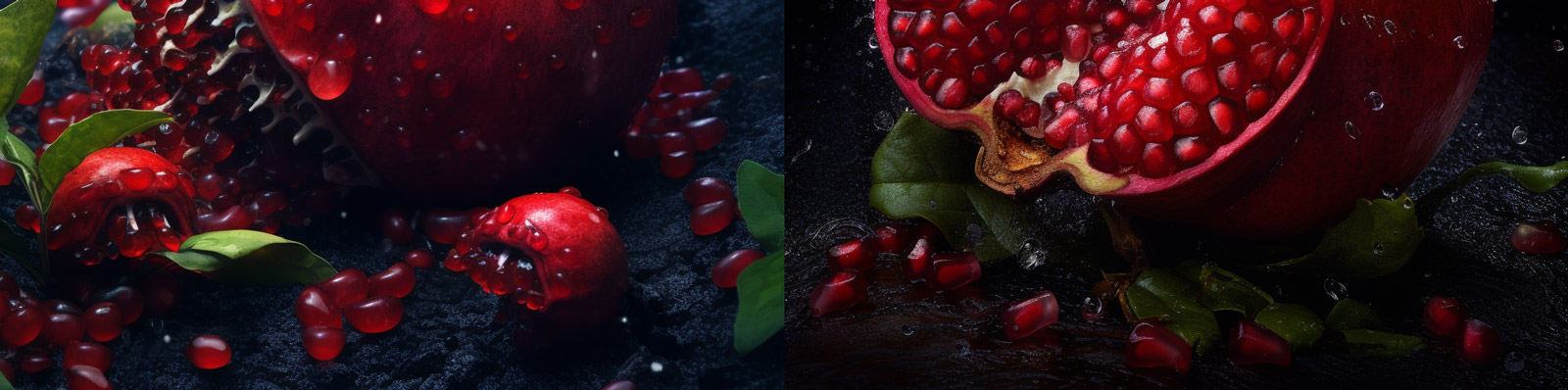 超现实石榴特写摄影Midjourney关键词