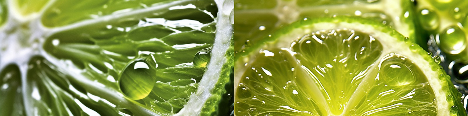 绿色新鲜柠檬片特写Midjourney关键词