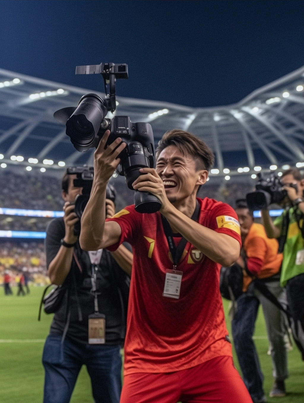 中国足球世界杯胜利场景Midjourney关键词-Ai宇宙吧-