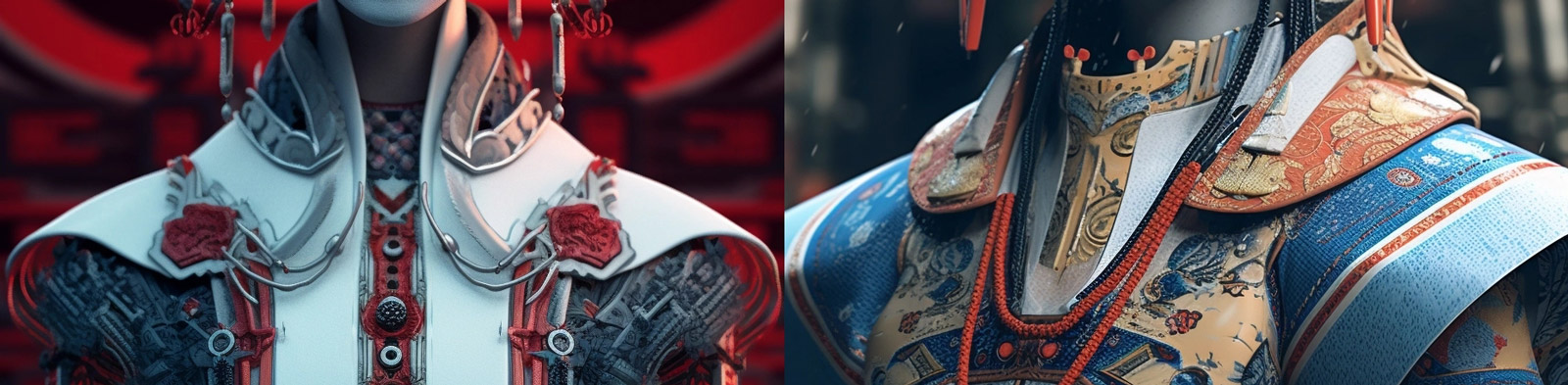 赛博朋克京剧角色造型Midjourney咒语