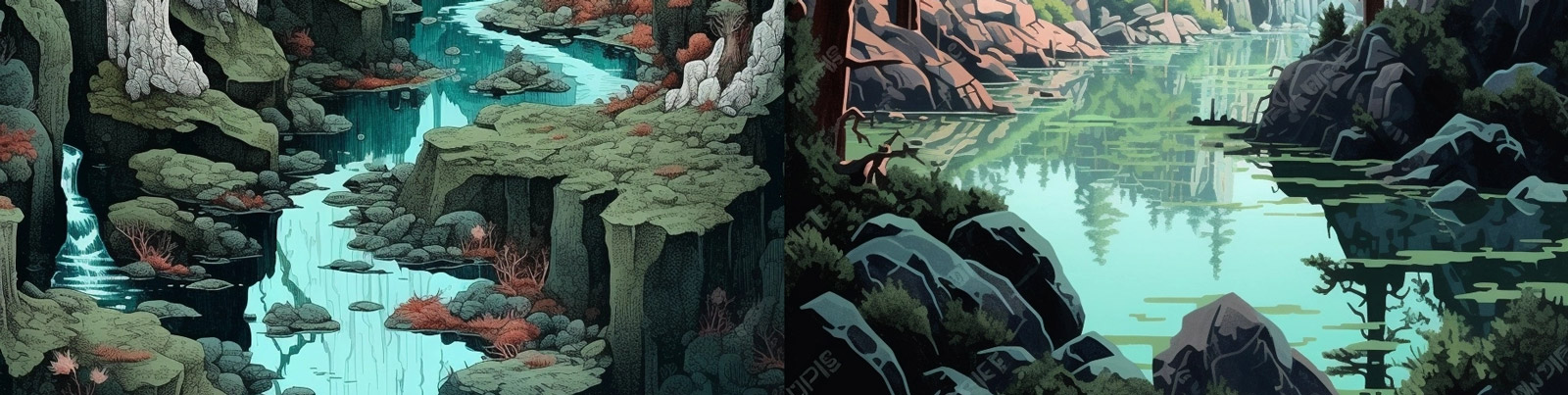 数字幻想自然景观Midjourney关键词