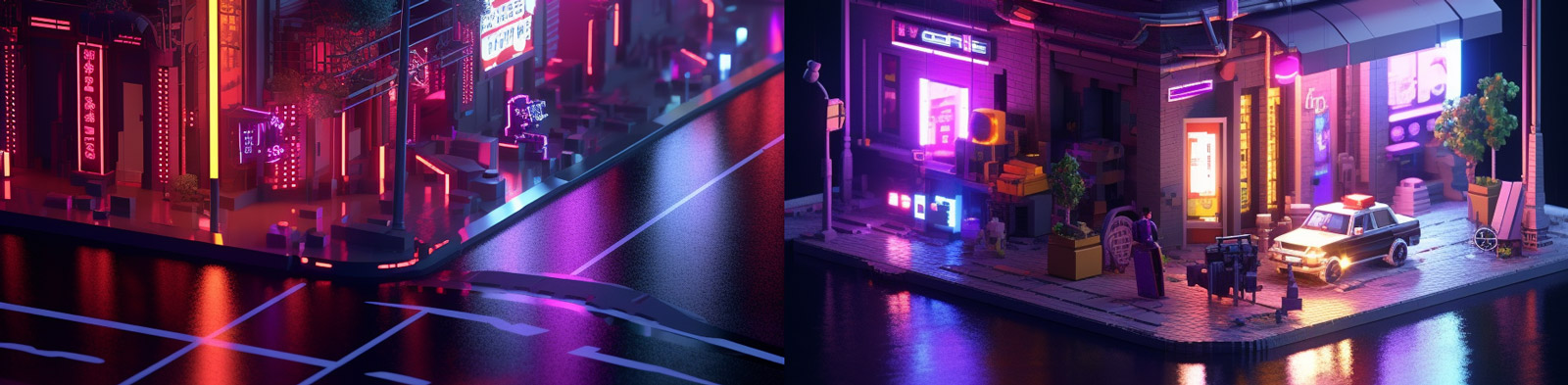 赛博朋克城市模型Midjourney关键词