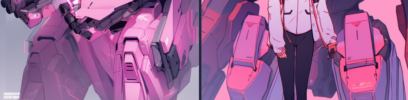 日式机甲动漫动画封面Midjourney关键词