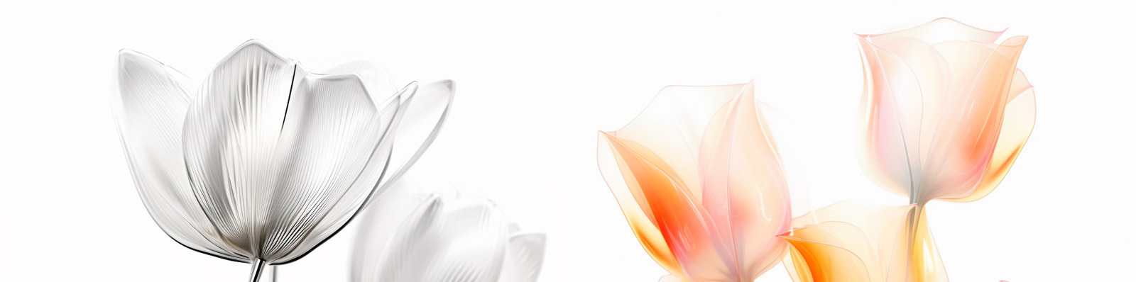 玻璃透明郁金香Midjourney咒语