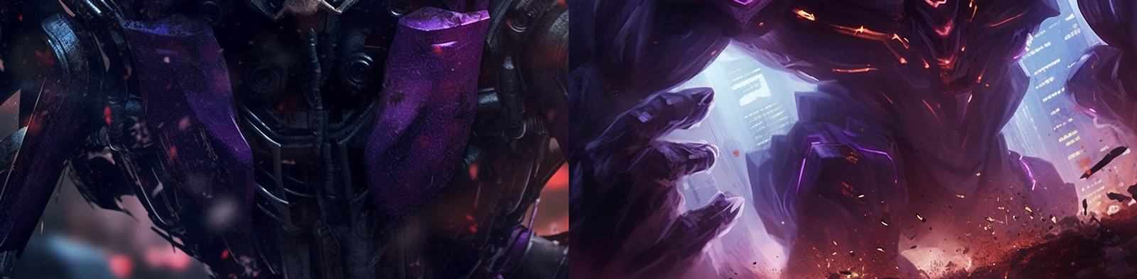 紫色变形金刚机器人Midjourney关键词