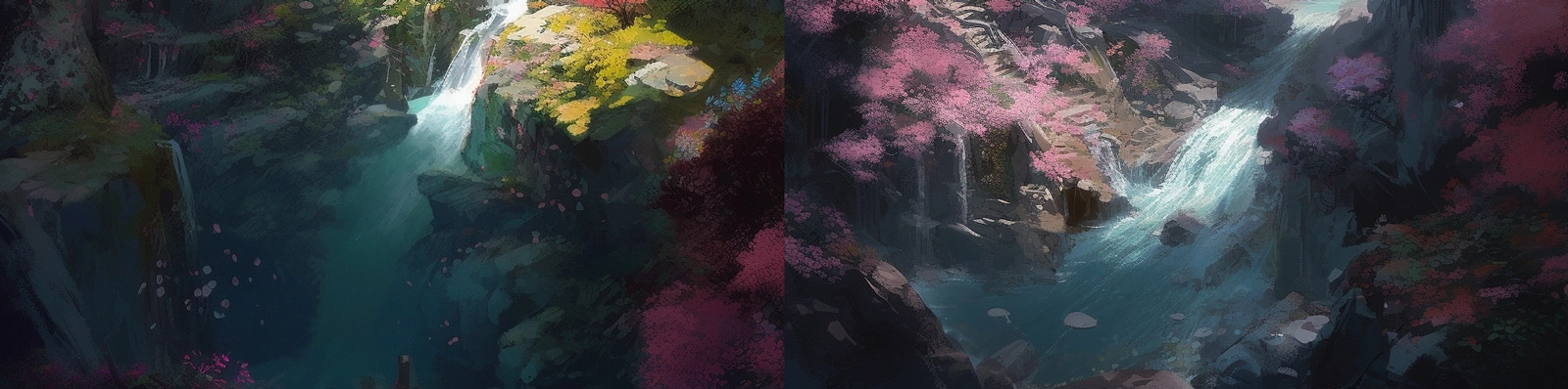 花园桥梁风景midjourney咒语