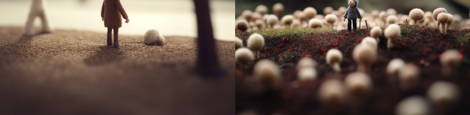 公园儿童羊毛毡世界Midjourney咒语