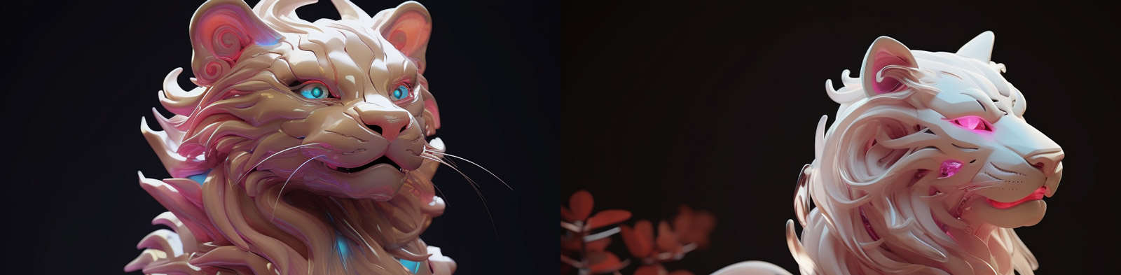 创意老虎神兽形象Midjourney咒语