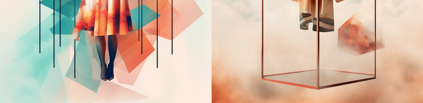 潮流服装展示空间Midjourney咒语