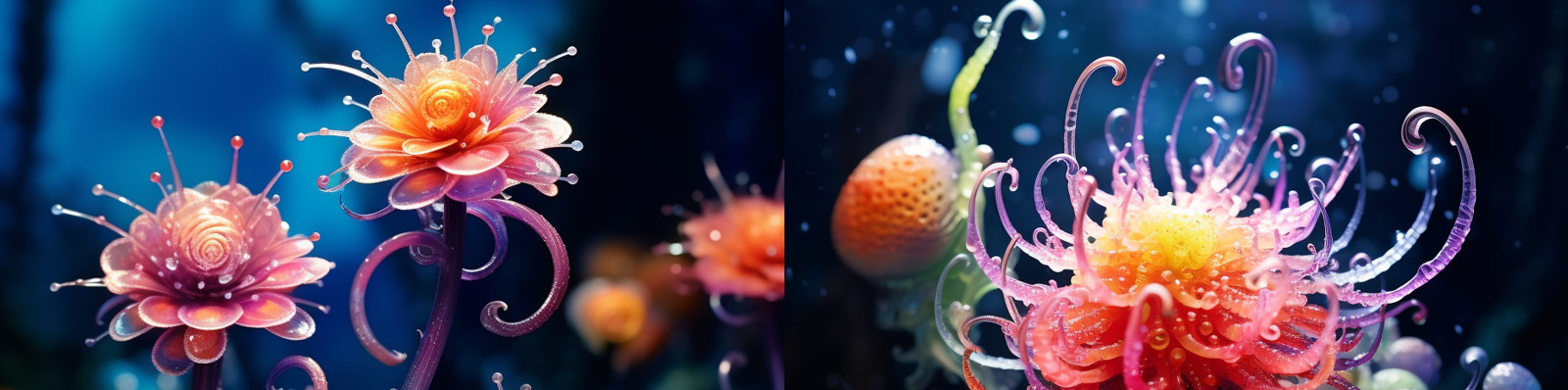 梦幻森林热带花卉Midjourney咒语