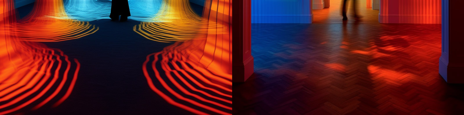 创意彩色条纹空间背景Midjourney咒语